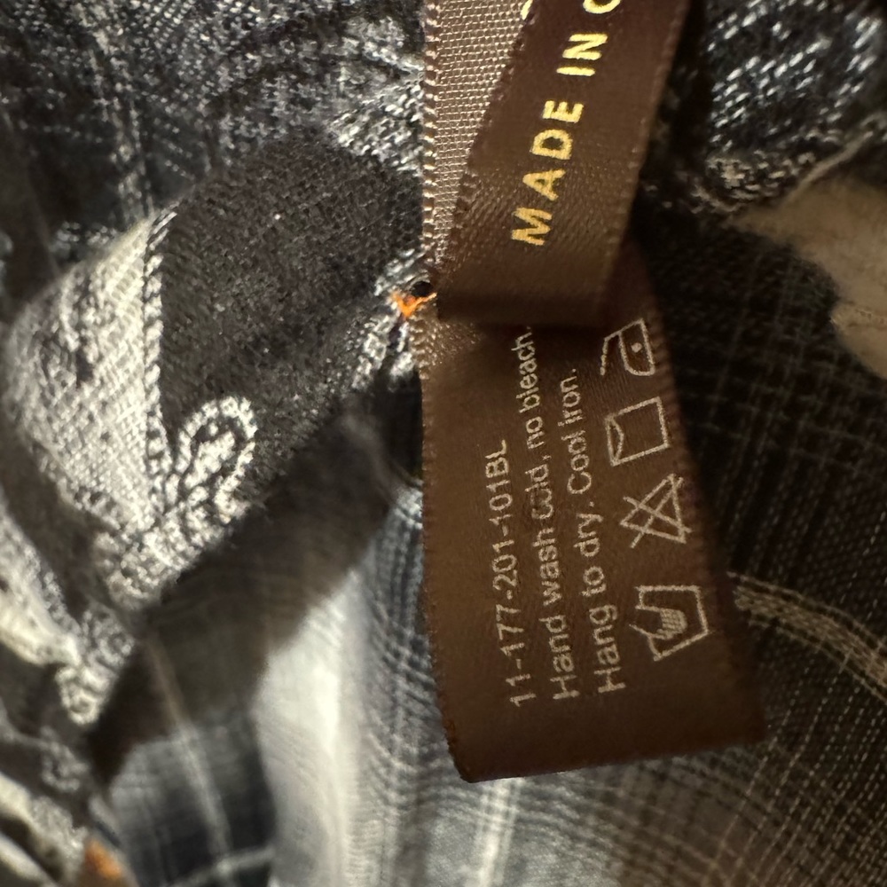 Stetson reversible cotton scarf, black and white. - Picture 5 of 5